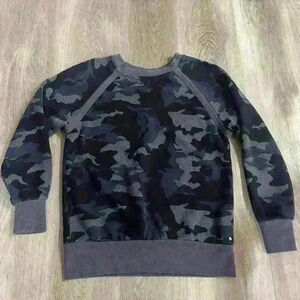 Prana womens Camo Sweatshirt, size Xsmall XS gray blue black
